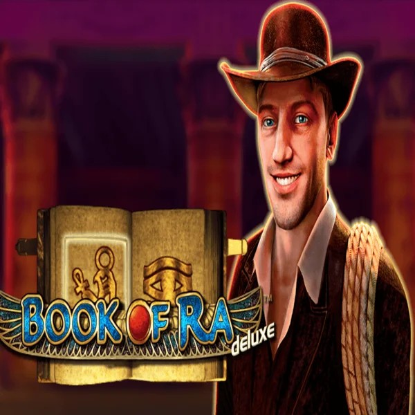 Slots logo of Book of Ra Deluxe from Novomatic at Betninja Casino